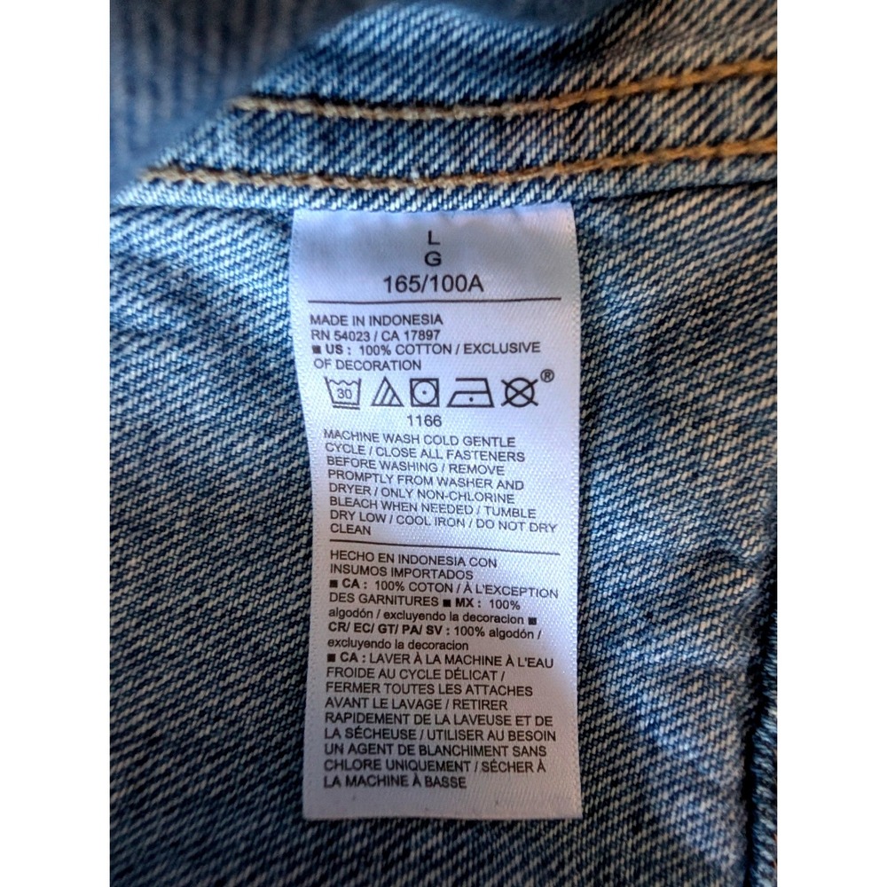Old Navy x Christopher John Rogers Denim Chore Jacket Blue Utility Womens Large - Picture 4 of 10